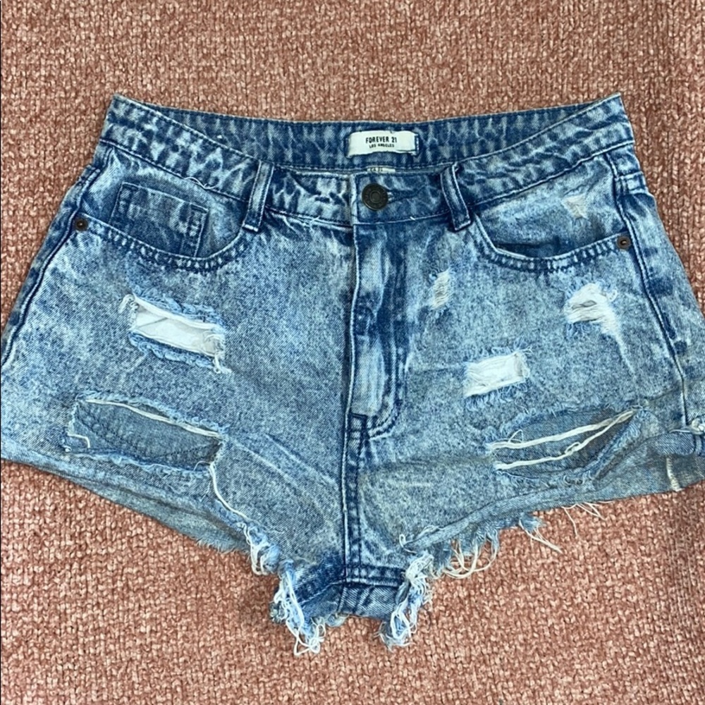 Forever 21 jean shorts with holes